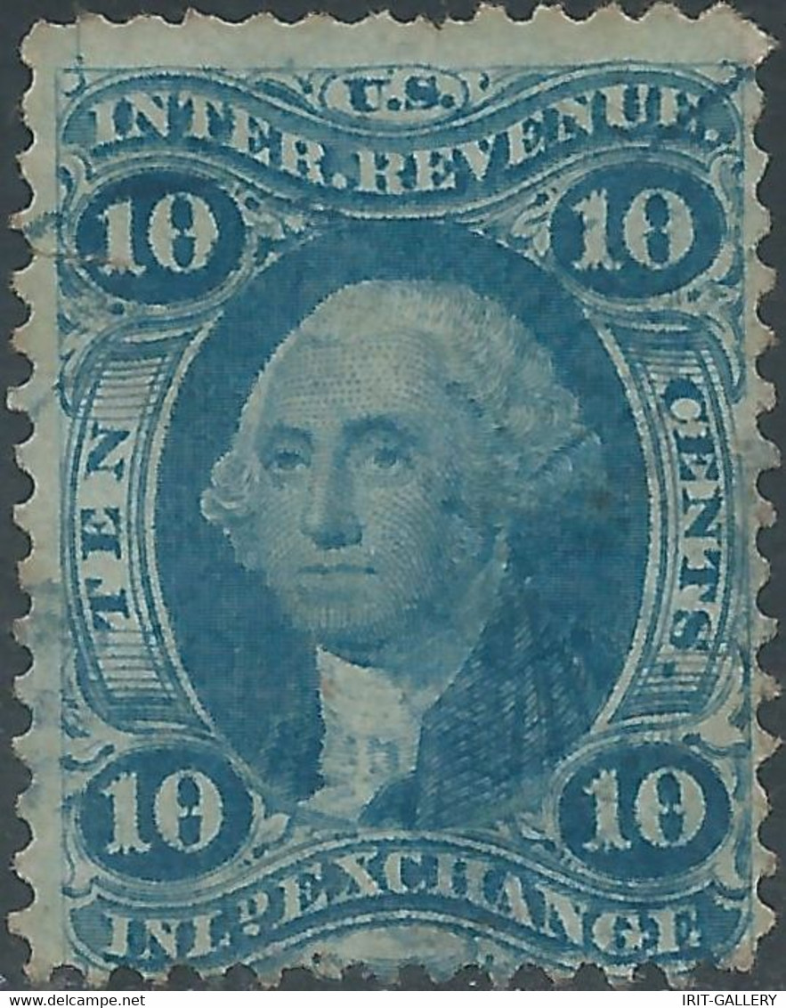 Stati Uniti D'america,United States,U.S.A,1862-71,Revenue Inld Exchange,10c Blue,Used - Fiscaux