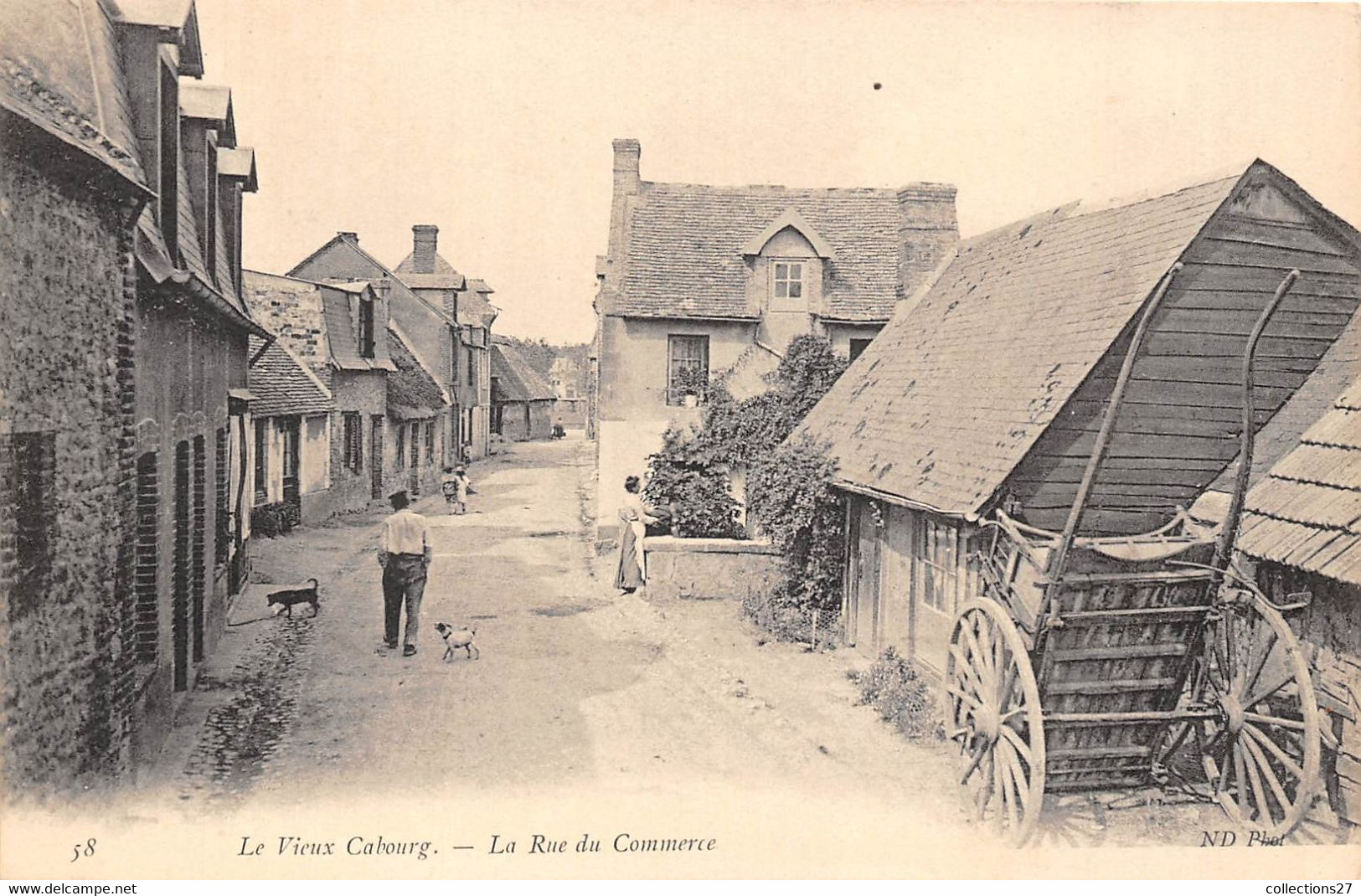 14-CABOURG- LE VIEUX CABOURG, LA RUE DU COMMERCE - Cabourg