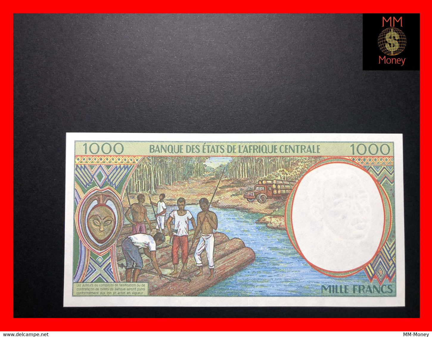CENTRAL AFRICAN STATES  "F"  Central African Republic 1.000 1000 Francs 1994 P. 302 F  UNC - Central African States