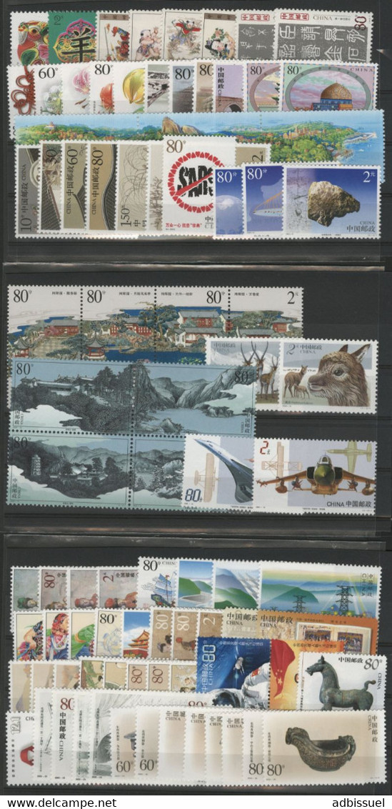 CHINA / CHINE 2003 Value 155.25 € / FULL YEAR / ANNEE COMPLETE Y&T N° 4057 à 4142 ** MNH. VG/TB. - Años Completos