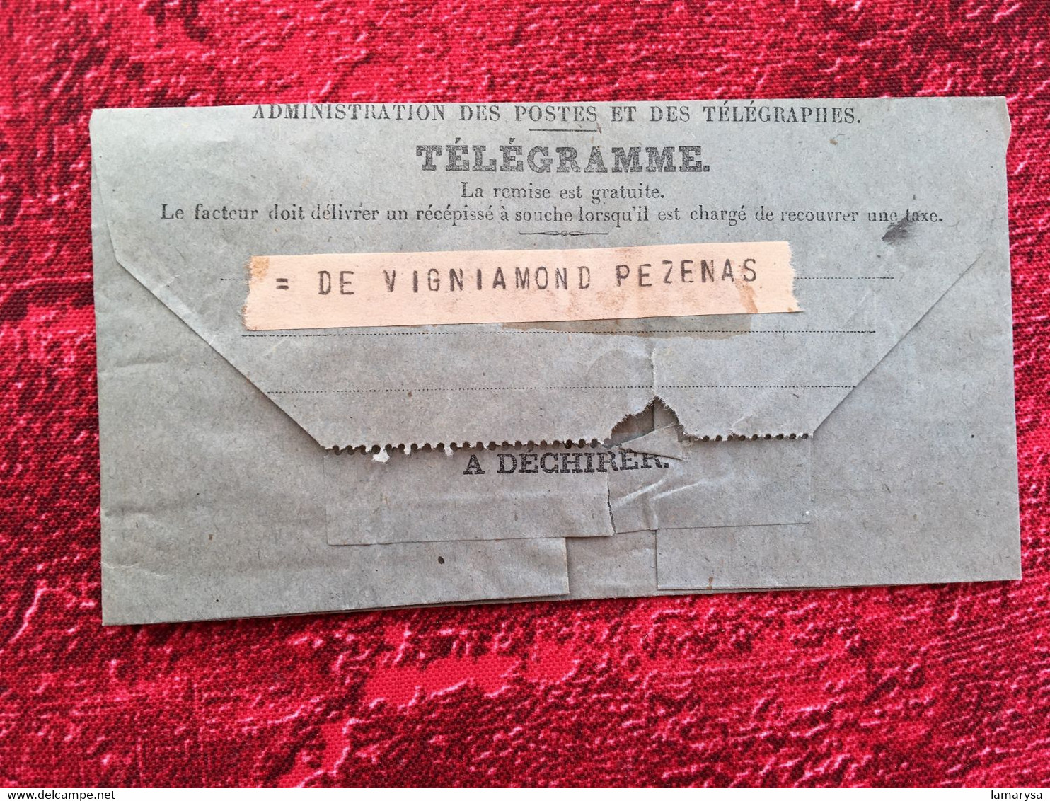 Rare  De 1906--BÉZIERS / PÉZENAS Télégraphes Et Téléphones✔️TÉLÉGRAMME-☛Affaire Agréé Conditions Tenues - Télégraphes Et Téléphones