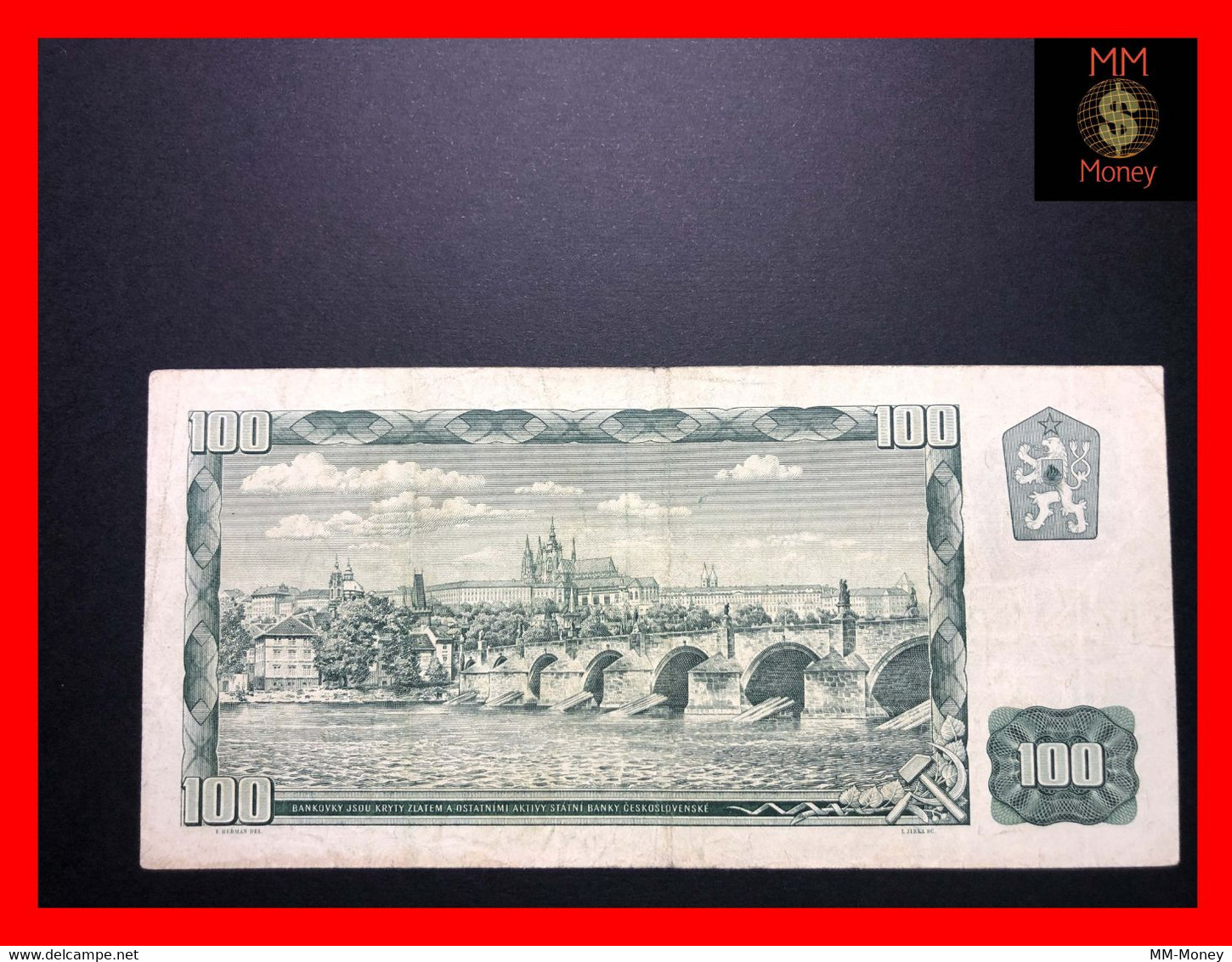 Czech Republic - CZECHIA  100 Korun 1993  P. 1  "overprint With Stamp On Czechoslovakia P. 91"   VF - República Checa