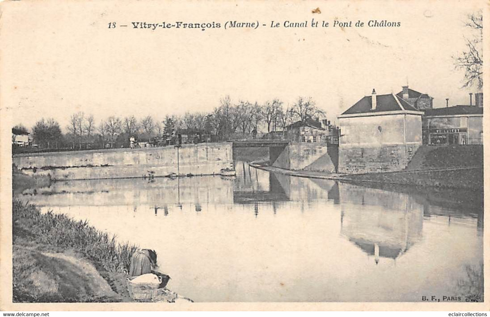 Vitry Le François           51         Le Canal Et Le Pont De Châlons             (voir Scan) - Vitry-le-François