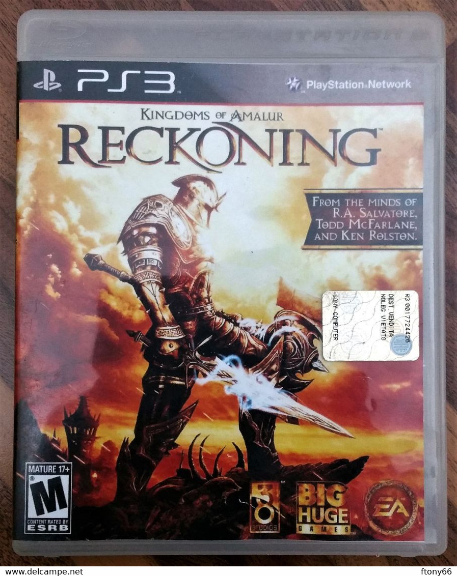 MA21 Gioco PlayStation PS3 "Kingdoms Of Amalur - Reckoning" - Usato Senza Manuale - PS3