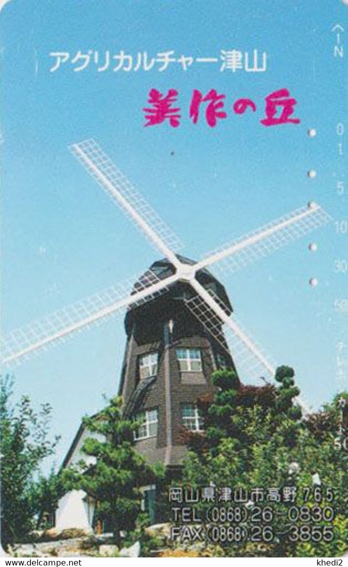 Rare Télécarte JAPON / 350-912 - MOULIN - MILL JAPAN Free Phonecard  - MÜHLE - MOLINO - MOLEN - 175 - Landscapes