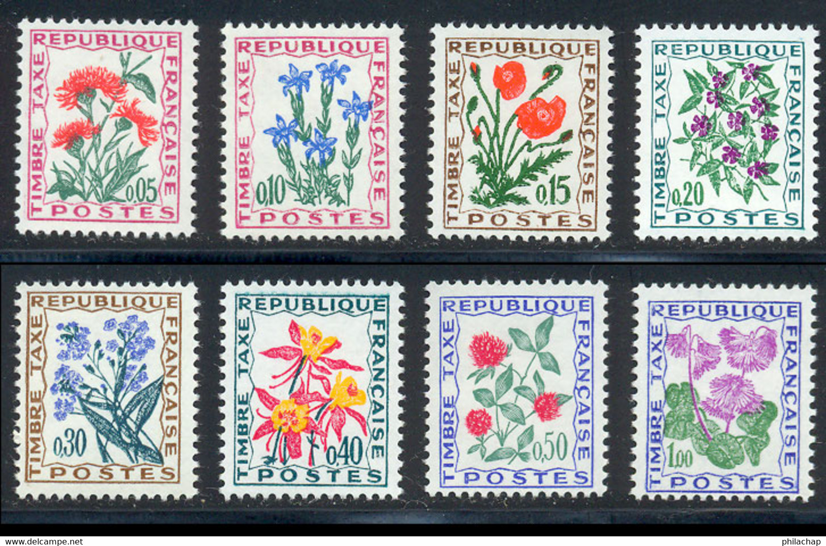 France Taxe 1964 Yvert 95 / 102 ** TB Bord De Feuille - 1960-.... Mint/hinged