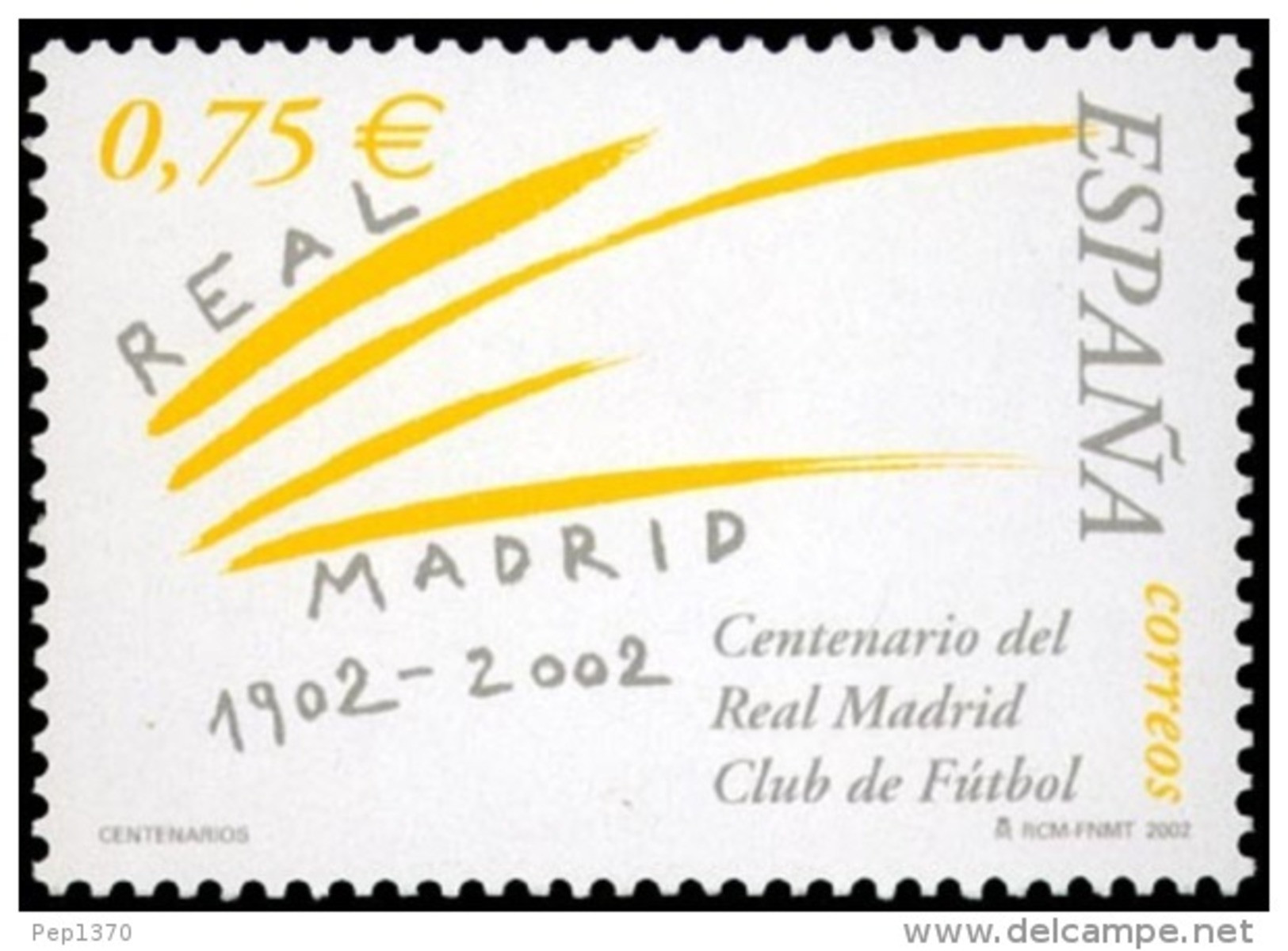 ESPAÑA 2002 - CENTENARIO DEL REAL MADRID - EDIFIL Nº 3880 - Nuevos