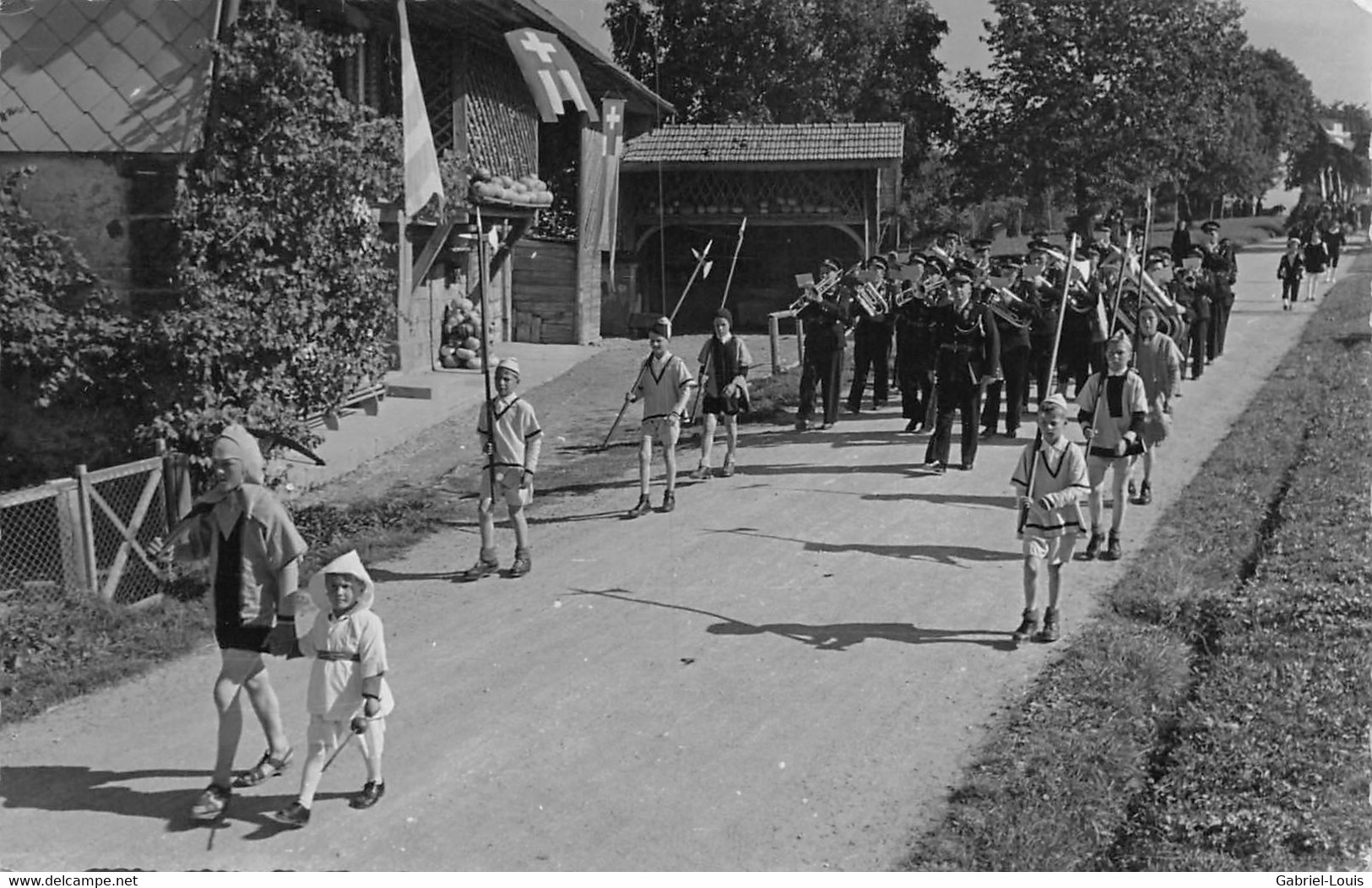 Villarlod Bén. De La Bannière De La Cécilienne 5.10.1947  Commune Du Gibloux ( Farvagny - Rossens - Corpataux- Le Glèbe) - Rossens