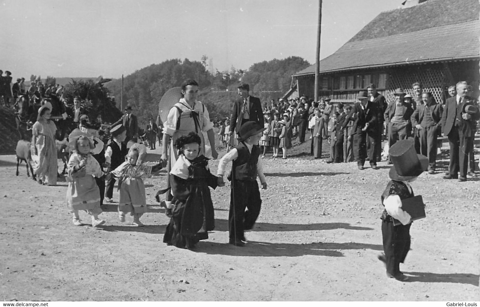 Villarlod Bén. De La Bannière De La Cécilienne 5.10.1947  Commune Du Gibloux ( Farvagny - Rossens - Corpataux- Le Glèbe) - Rossens