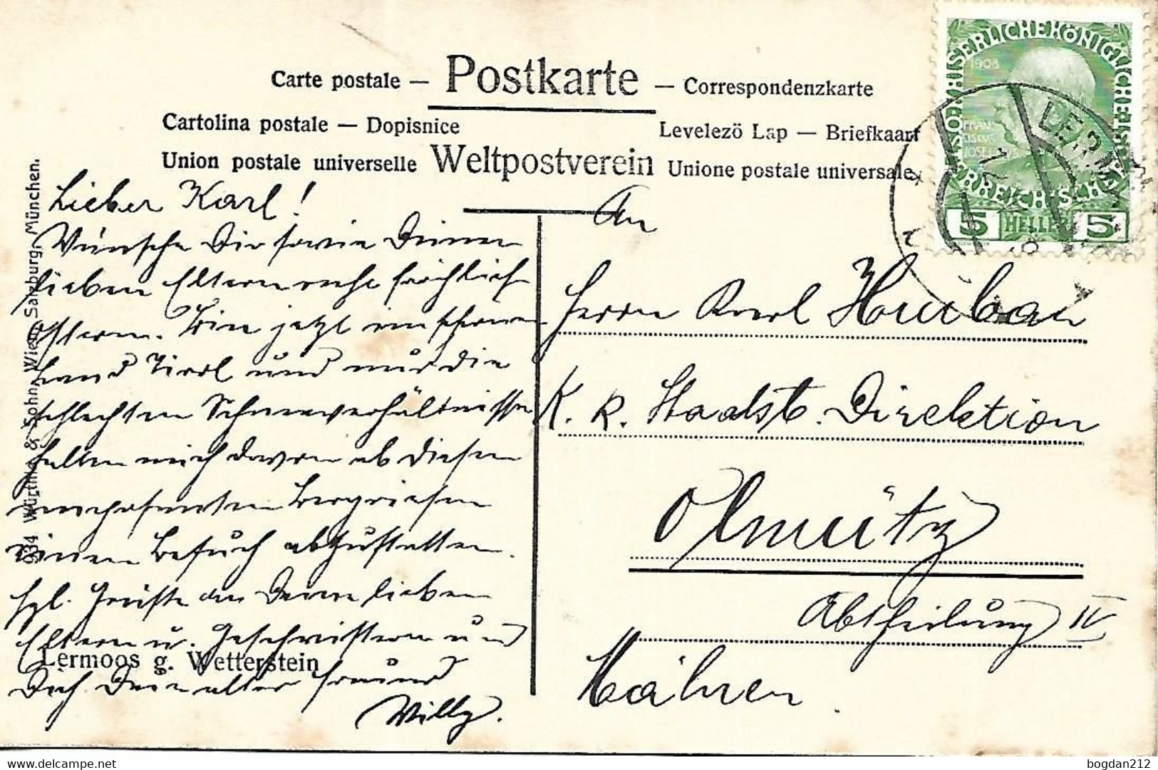 1908 - LERMOOS   Gute Zustand, 2 Scan - Lermoos