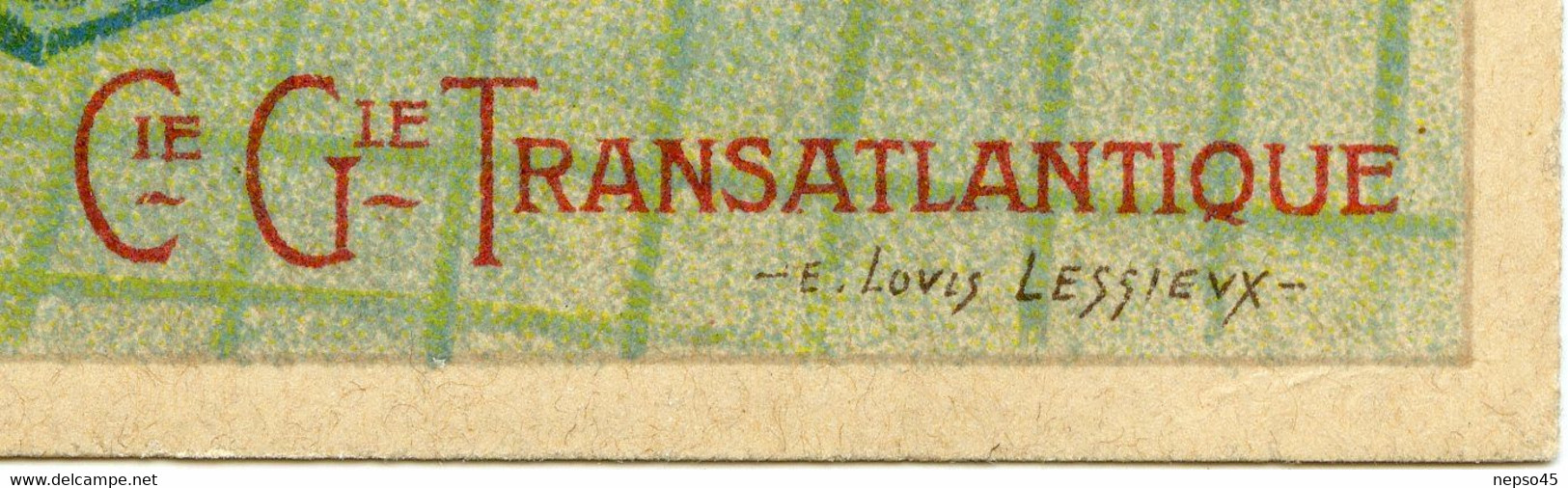 Publicité Compagnie Générale Transatlantique.illustrateur L.Lessieux.inspiration Orientaliste.Maroc.Colonie Française. - Lessieux