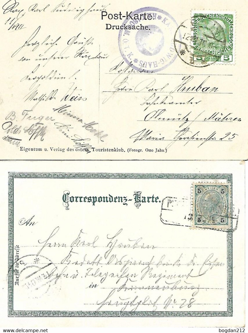 1904/10 - RAX  SCHNEEBERG , 2 Stk.   Gute Zustand, 2 Scan - Raxgebiet