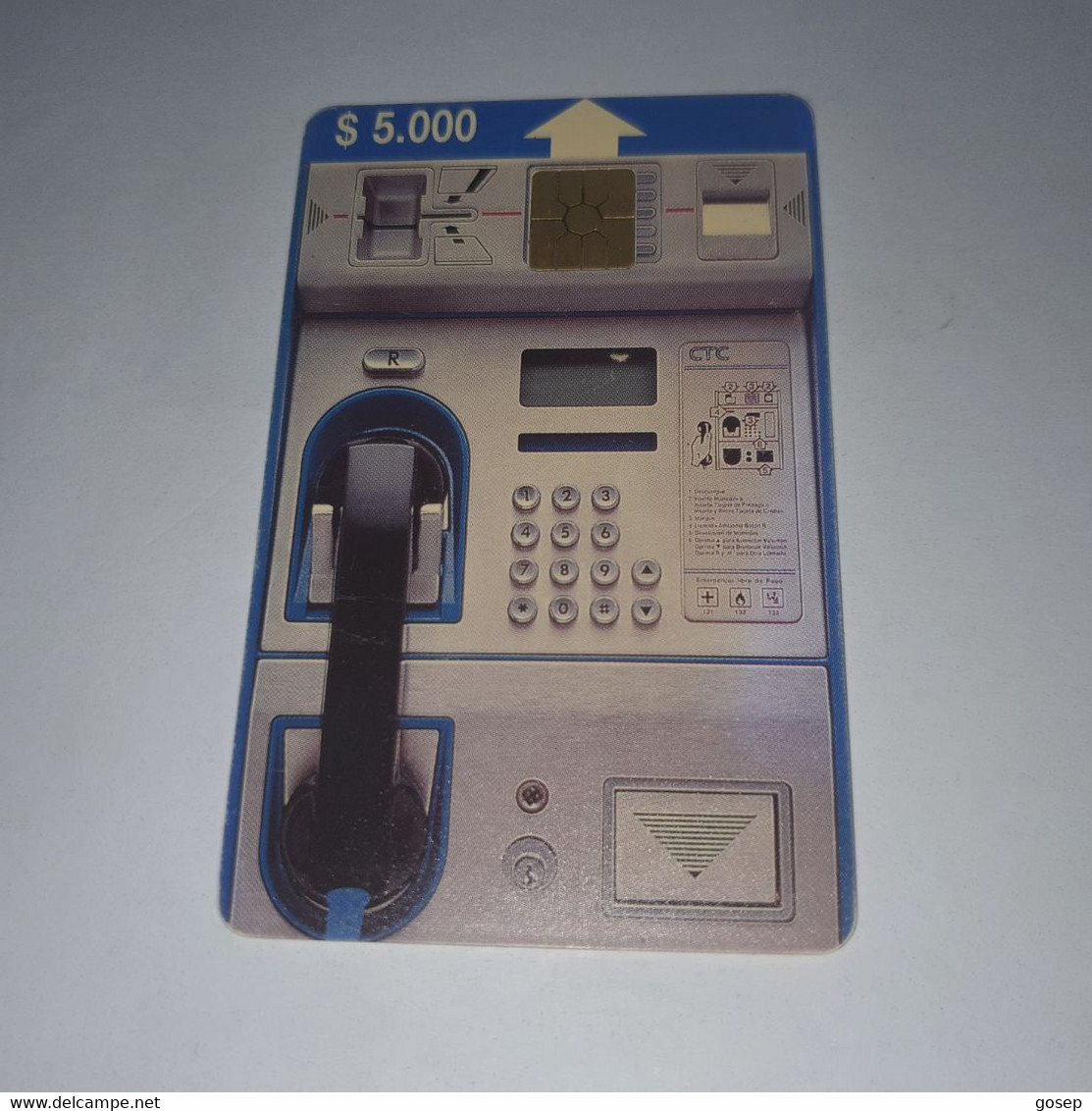 Chile-(cl-ctc-001a)-blue Public Gemi-(74)-($5.000)-()-(11/1993)-(300.000)-used Card+1card Prepiad Free - Cile