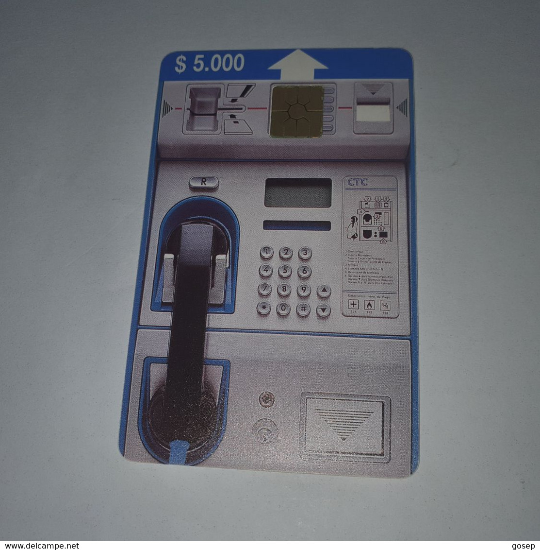 Chile-(cl-ctc-001a)-blue Public Gemi-(75)-($5.000)-()-(11/1993)-(300.000)-used Card+1card Prepiad Free - Chile