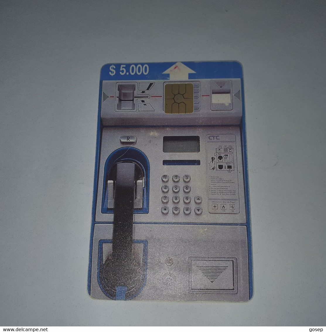 Chile-(cl-ctc-001a)-blue Public Gemi-(77)-($5.000)-()-(11/1993)-(300.000)-used Card+1card Prepiad Free - Chili