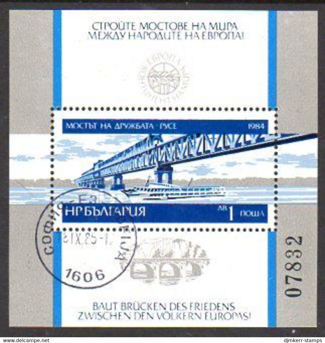 BULGARIA 1984 Bridges Block  Used.  Michel Block 146 - Usados