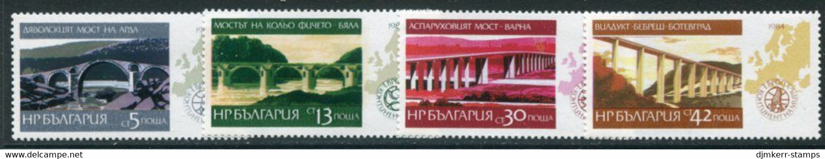 BULGARIA 1984 Bridges  MNH / **.  Michel 2296-99 - Ungebraucht