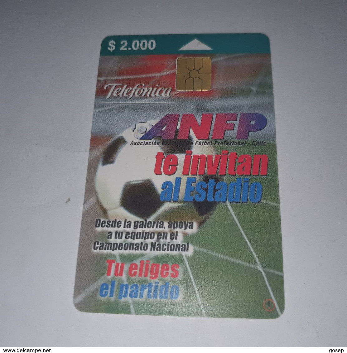 Chile-(cl-tlf-008a)-ANFP-(80)-($2.000)-(G03006054)-(10/1999)-(600.000)-used Card+1card Prepiad Free - Chile