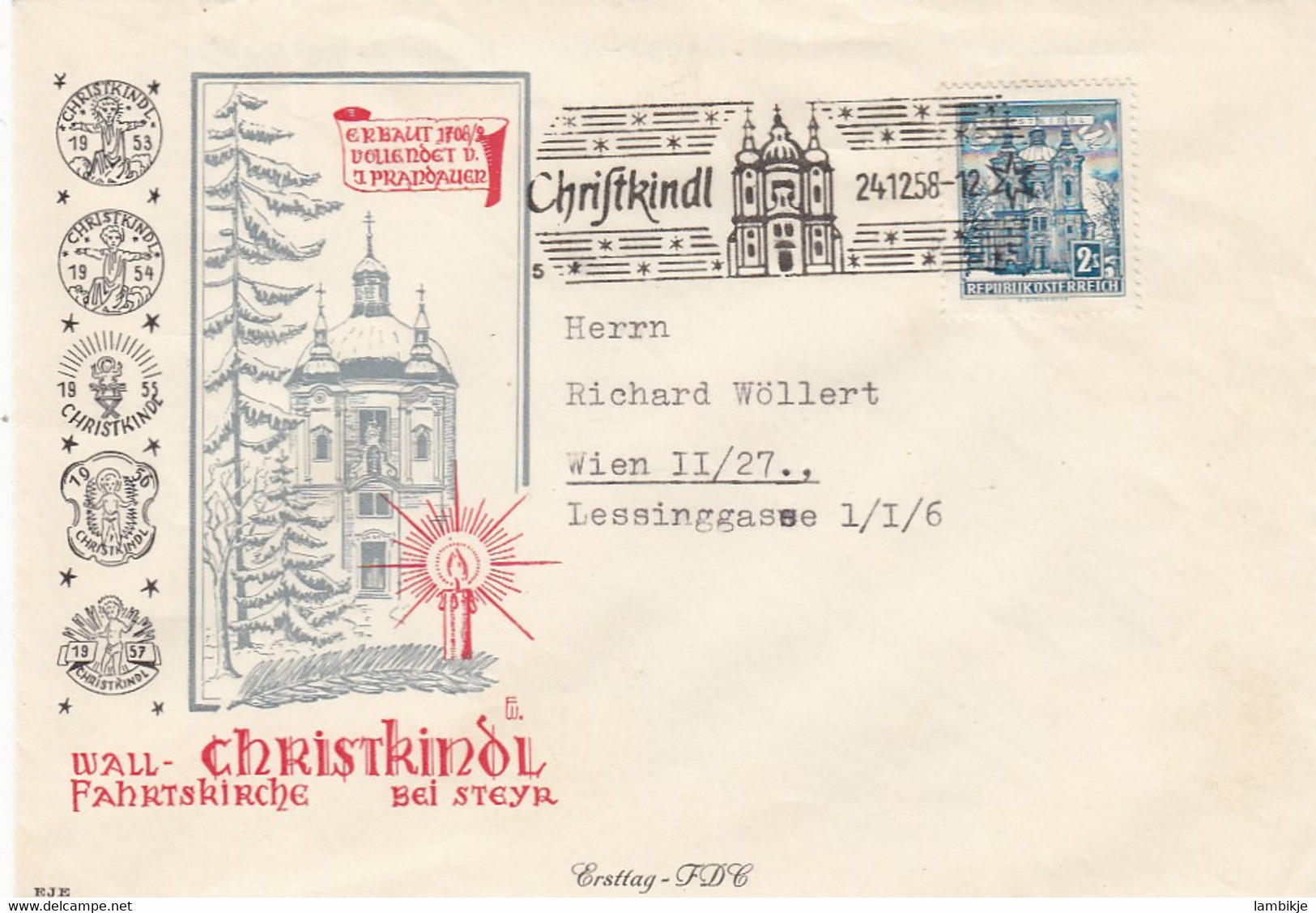 Österreich Brief Christkindl 1958 - Cartas & Documentos