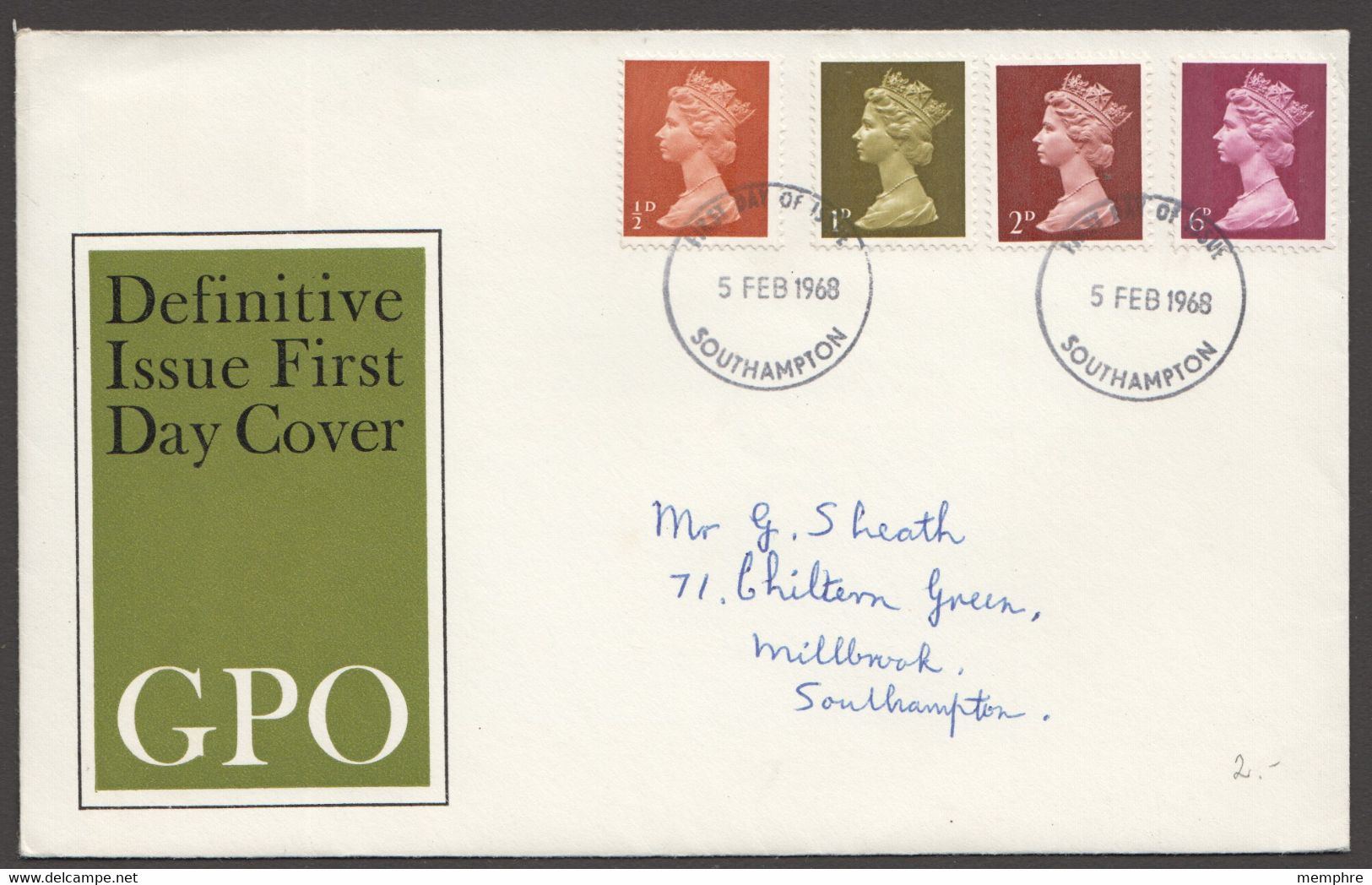 1968 Queen Elizabeth II Machin Definitives    SG 723, 724, 726, 736 - 1952-1971 Pre-Decimale Uitgaves