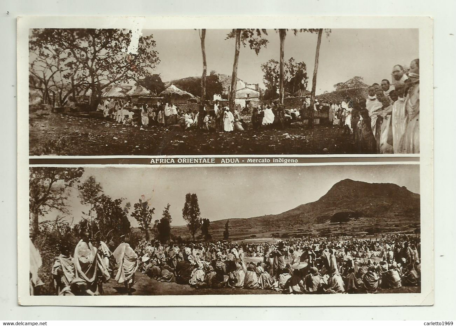 AFRICA ORIENTALE ADUA - MERCATO INDIGENO 1938 - NV FG ( SEGNO PARTE SX ) - Ethiopia