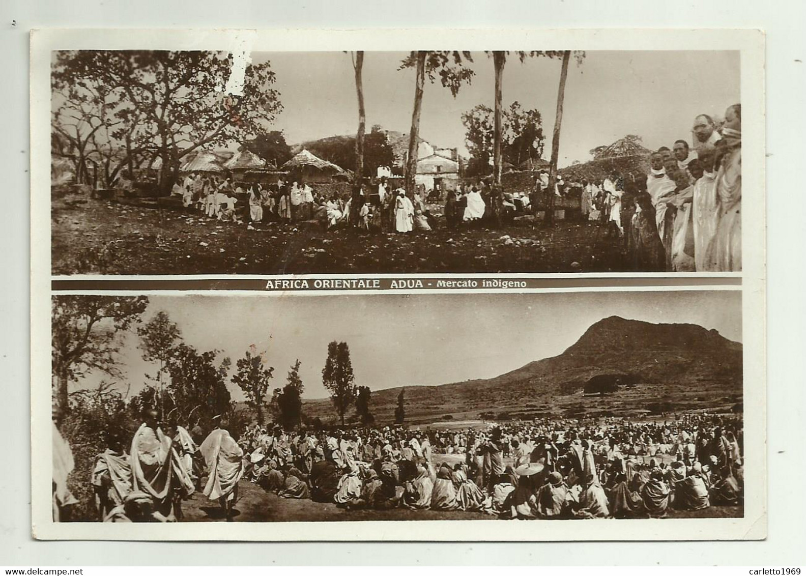 AFRICA ORIENTALE ADUA - MERCATO INDIGENO 1938 - NV FG ( SEGNO PARTE SX ) - Etiopia