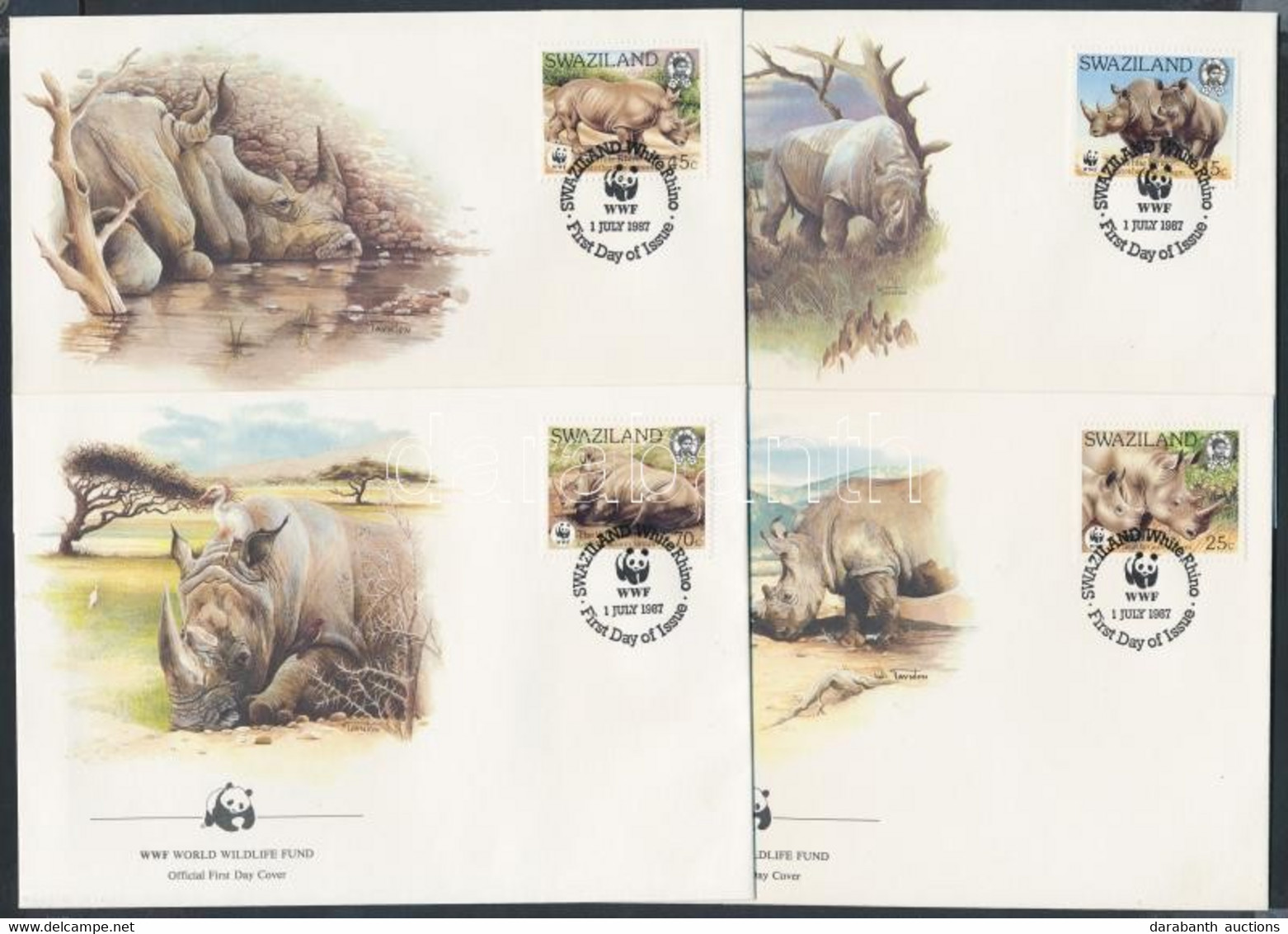 1987 WWF Orrszarvú Sor Mi 528-531 4 FDC - Altri & Non Classificati