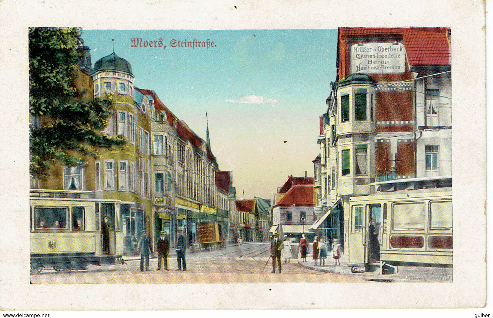 Moers Steinstrasse Croisement De Deux Trams - Mörs