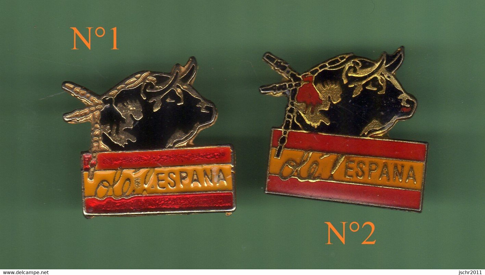 TAUROMACHIE - CORRIDA *** OLE ESPANA Pin's *** Lot De 2 Pin's Differents *** 5025-2 - Stierkampf