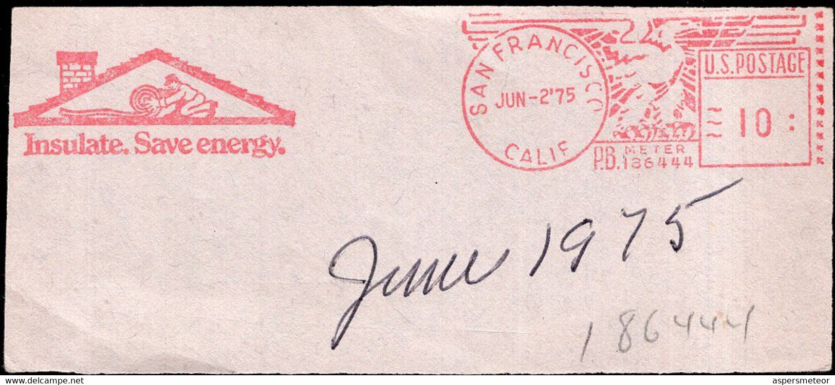 USA - 1975 - Fragment Letter - Special Postmark - Insulate - A1RR2 - Cartas & Documentos