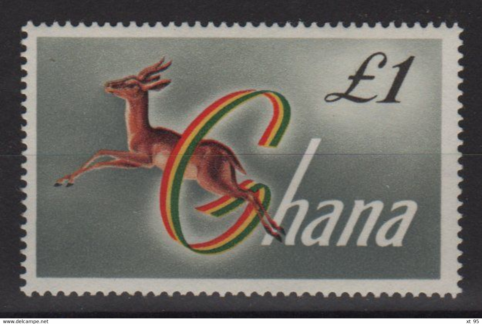 Ghana - N°53A - Faune - Antilope - Cote 15€ - ** Neuf Sans Charniere - Ghana (1957-...)