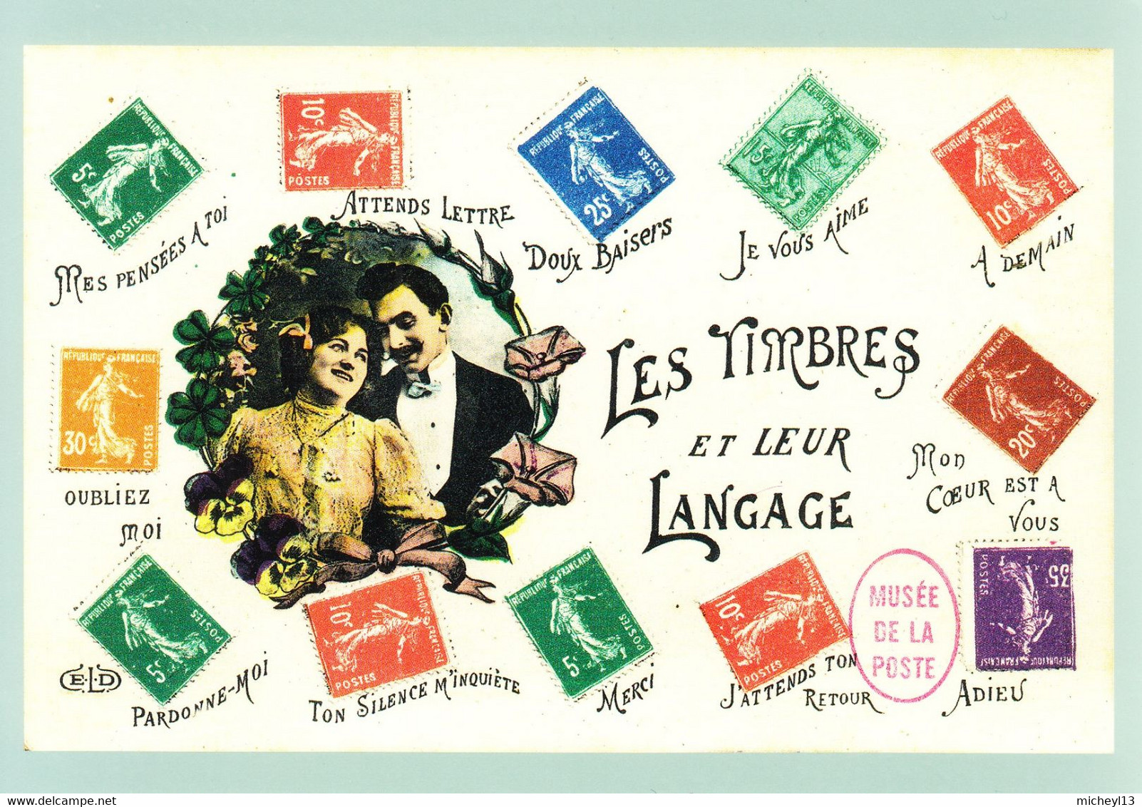 Entier Carte Postale-prêt à Poster-Les Timbres Et Leur Langage - Prêts-à-poster:  Autres (1995-...)