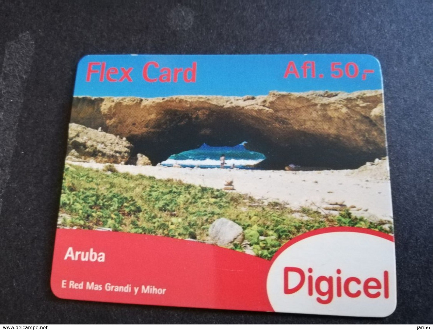 ARUBA PREPAID CARD FLEXCARD  DATE 01/10/2012  NATURAL BRIDGE             AFL50,-  RR   Fine Used Card  **4999** - Aruba