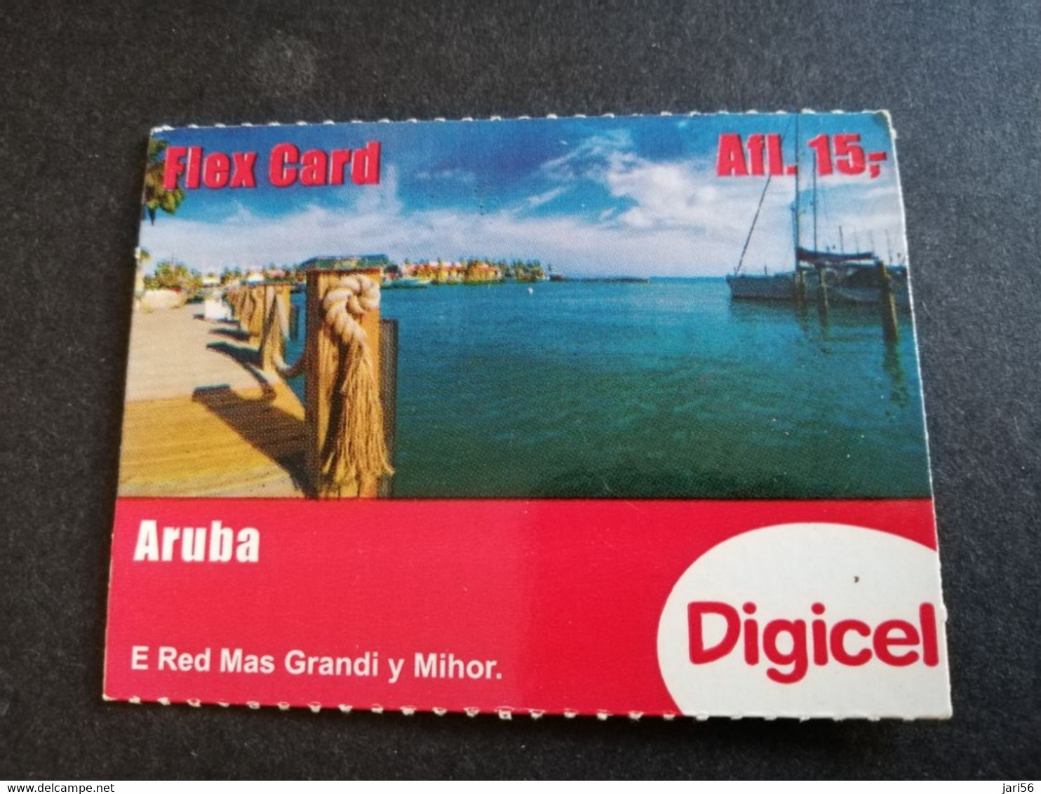 ARUBA PREPAID CARD FLEXCARD  DATE 07/08/2013  HARBOUR VIEUW              AFL15,-    Fine Used Card  **5000** - Aruba