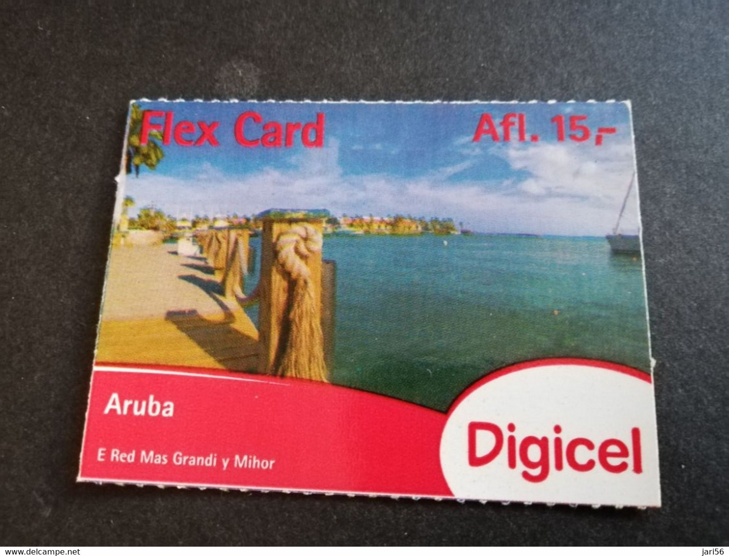 ARUBA PREPAID CARD FLEXCARD  DATE 20/05/2014  HARBOUR VIEUW              AFL15,-    Fine Used Card  **5001** - Aruba