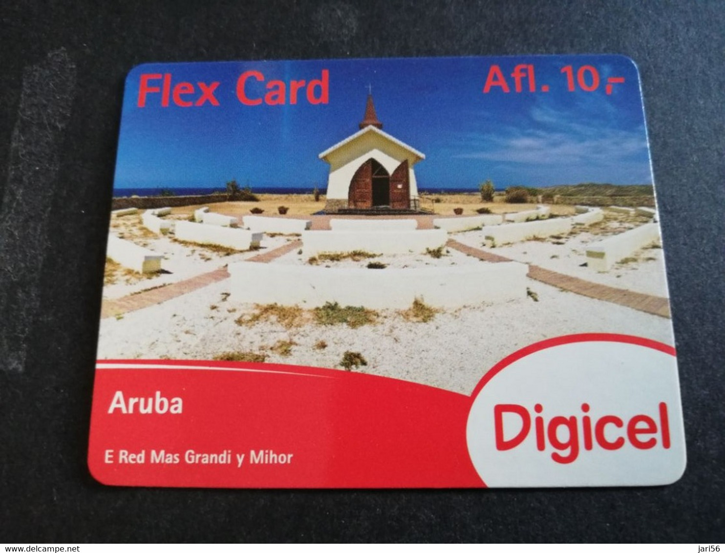 ARUBA PREPAID CARD FLEXCARD  DATE 16/12/2014  LITTLE CHAPEL               AFL10,-    Fine Used Card  **5004** - Aruba