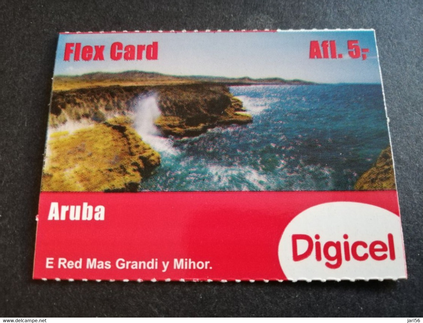 ARUBA PREPAID CARD FLEXCARD  DATE 21/06/2013  COASTAL VIEUW               AFL5,-    Fine Used Card  **5008** - Aruba