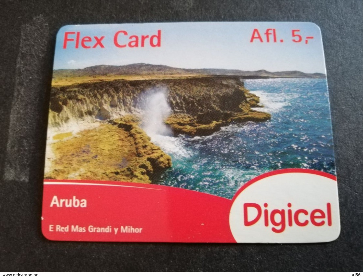 ARUBA PREPAID CARD FLEXCARD  DATE 16/12/2014  COASTAL VIEUW               AFL5,-    Fine Used Card  **5010** - Aruba