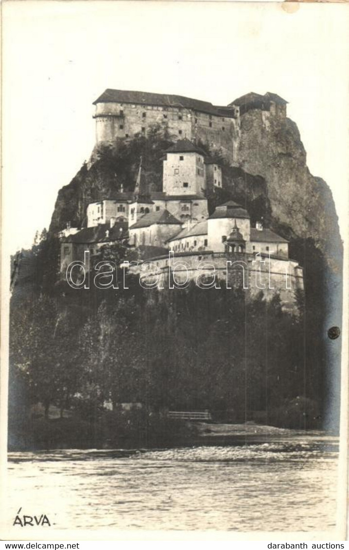 * T2/T3 Árvaváralja, Oravsky Zámok (od Juhovychodu); Árva Vára / Schloss / Castle. Photo (ragasztónyom / Gluemark) - Unclassified