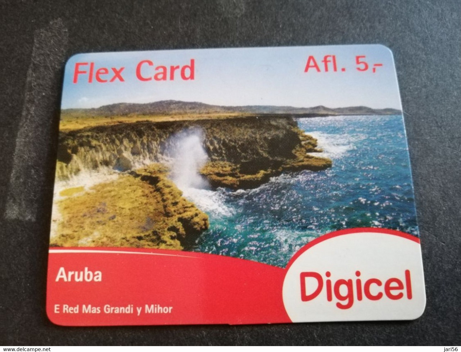 ARUBA PREPAID CARD FLEXCARD  DATE 24/12/2012  COASTAL VIEUW               AFL5,-    Fine Used Card  **5012** - Aruba