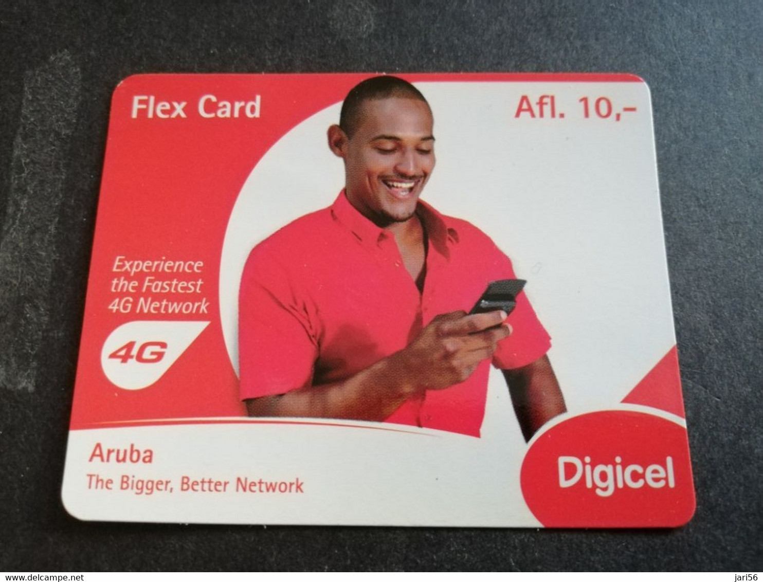 ARUBA PREPAID CARD FLEXCARD  DATE 20/12/2013  MAN ON PHONE                AFL10,-    Fine Used Card  **5013** - Aruba