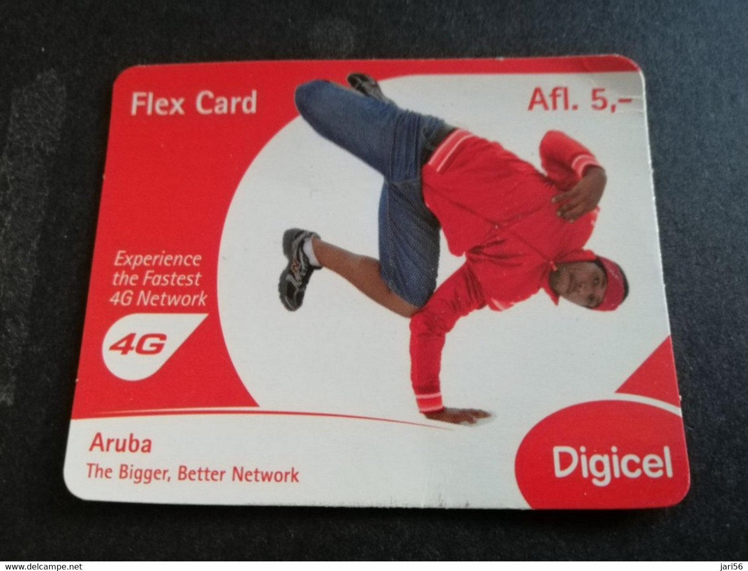 ARUBA PREPAID CARD FLEXCARD  DATE 30/06/2013  MAN ON HANDSTAND                AFL5,-    Fine Used Card  **5015** - Aruba