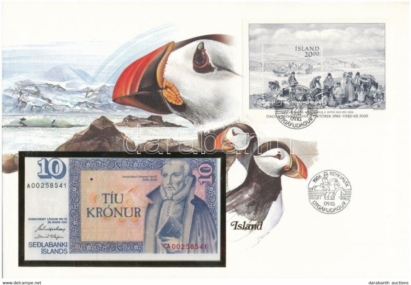 Izland 1961. 10K Borítékon Grönlandi Bélyeggel, Bélyegzéssel T:I Iceland 1961. 10 Kronur In Envelope With Greenlandic St - Non Classificati