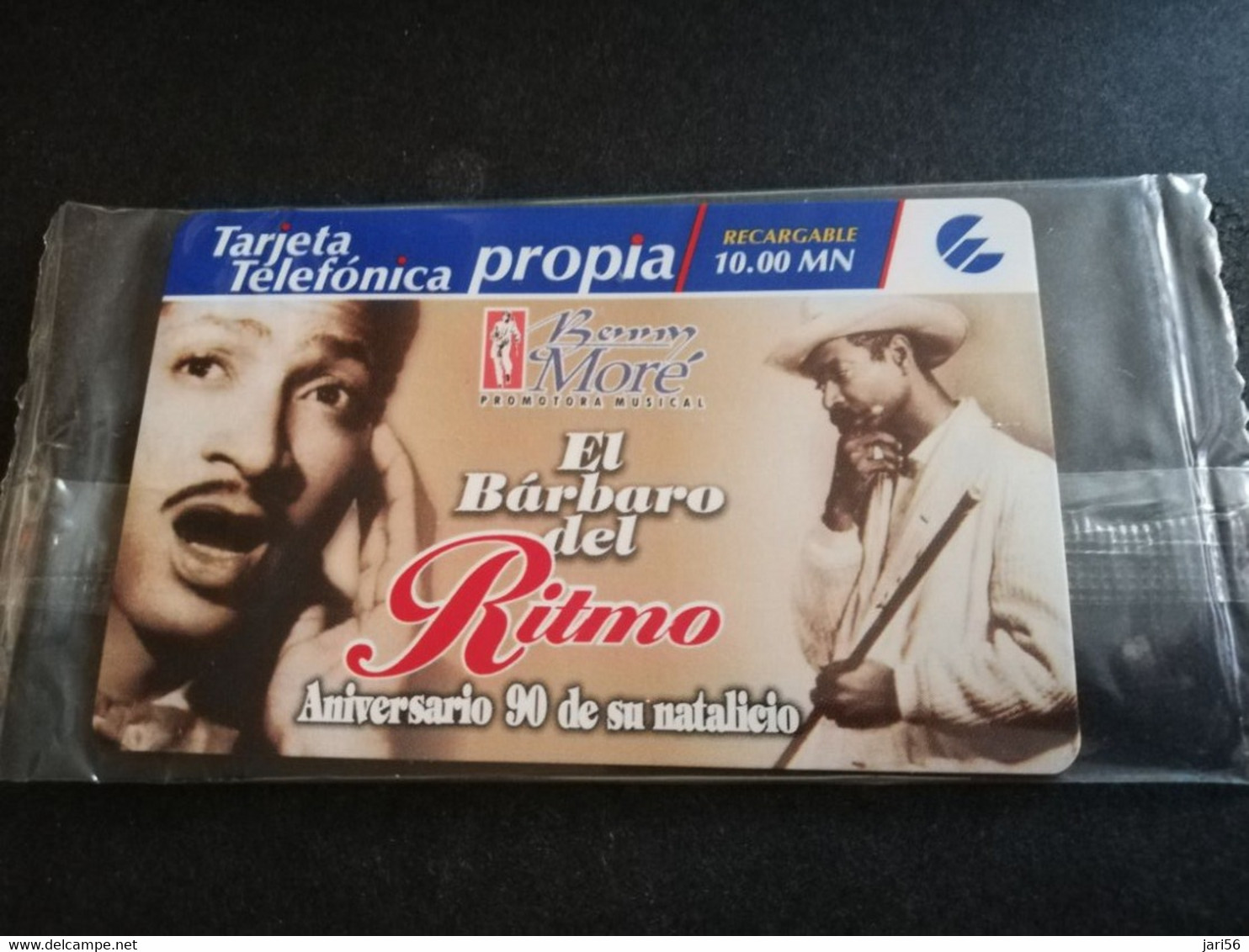 CUBA  10 MINUTOS  PROPIA    ETECSA  RECARGABLE   CARD   EL BARBARO DEL RITMO  MINT CARD    ** 5025** - Cuba