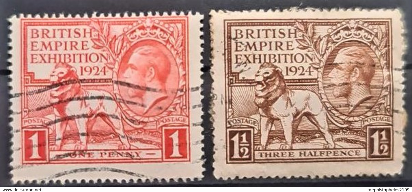 GREAT BRITAIN 1924 - Canceled - Sc# 185, 186 - Complete Set! - Oblitérés