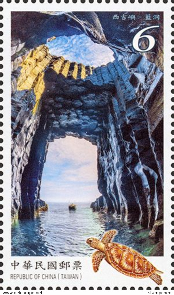 Turtle 2021 South Penghu Marine National Park Stamp Cliff Cave - Maritiem Leven