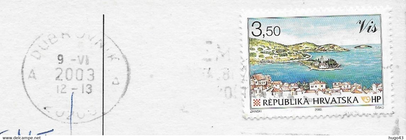 (RECTO / VERSO) DUBROVNIK - N° 50/16 - BEAU TIMBRE ET CACHET - CPM GF - Croatie