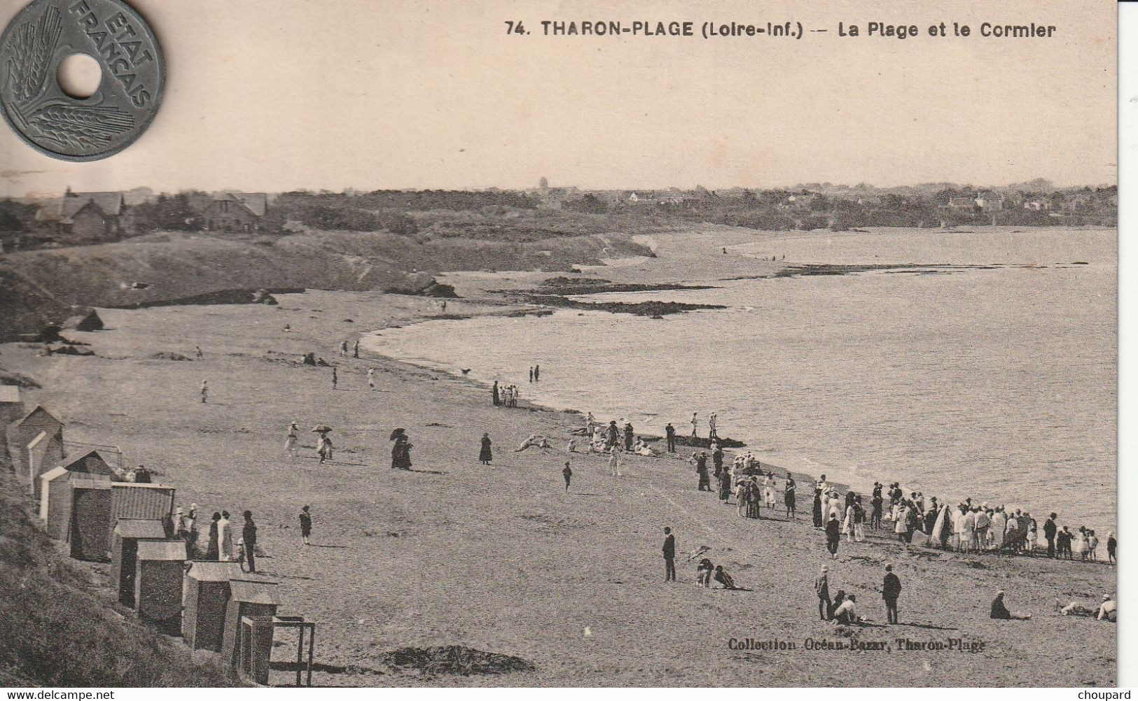 44 -Très Belle Carte Postale Ancienne De  THARON   La Plage Et Le Cormier - Tharon-Plage