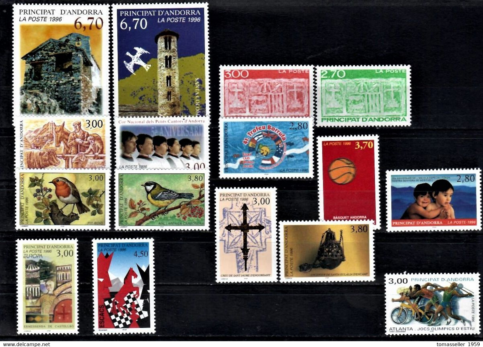 French Andorra 1996 Year Set - Andere & Zonder Classificatie