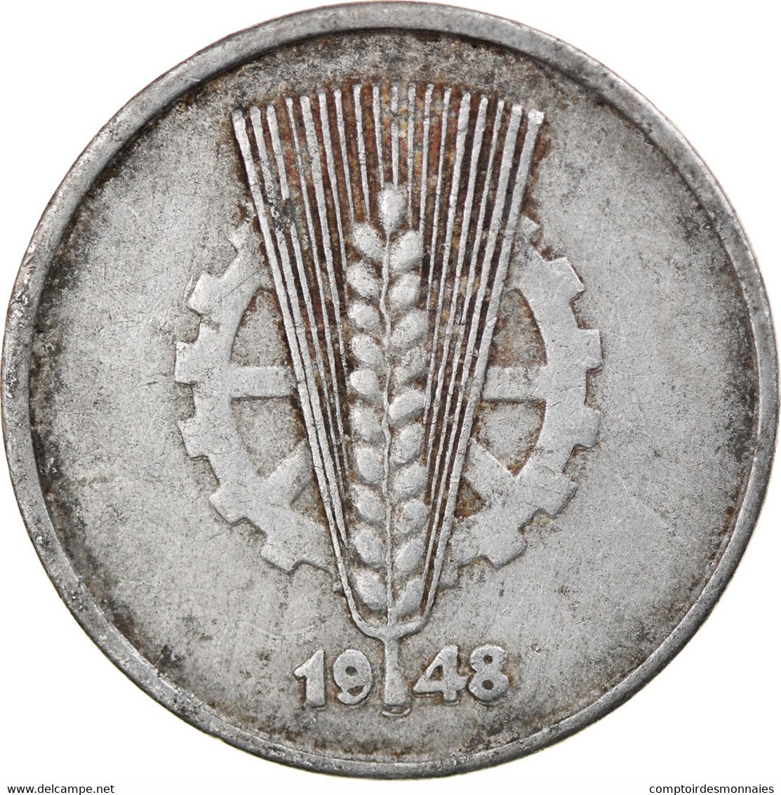 Monnaie, GERMAN-DEMOCRATIC REPUBLIC, 10 Pfennig, 1948, Berlin, TB, Aluminium - 10 Pfennig